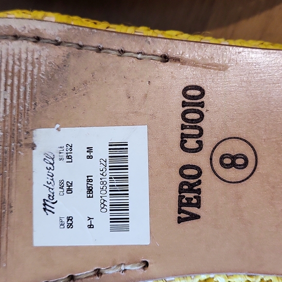 Artemis Design Co. Raffia Babouche  Mules Yellow Exclusive Madewell Size 8 - Picture 7 of 9